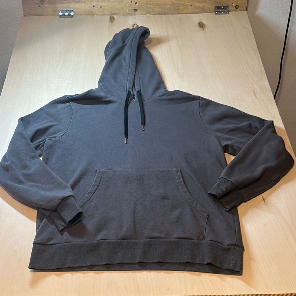 Melrose Place Hoodie Sweatshirt‎ Mens XL Tan Knit Long Sleeve Cotton Pocket